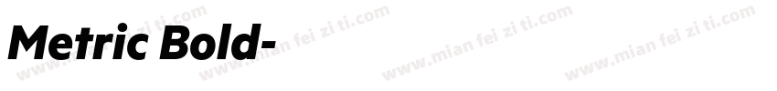 Metric Bold字体转换